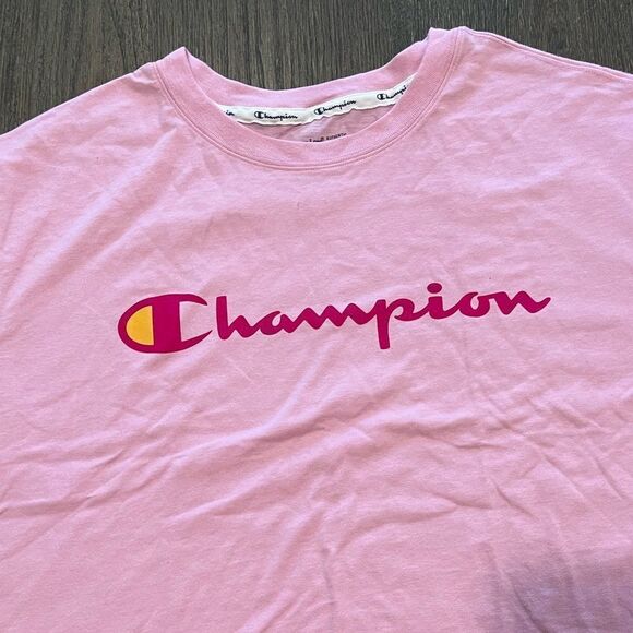 NWT Champion Pink Red Graphic Crop Top - Size 1X - Picture 2 of 5